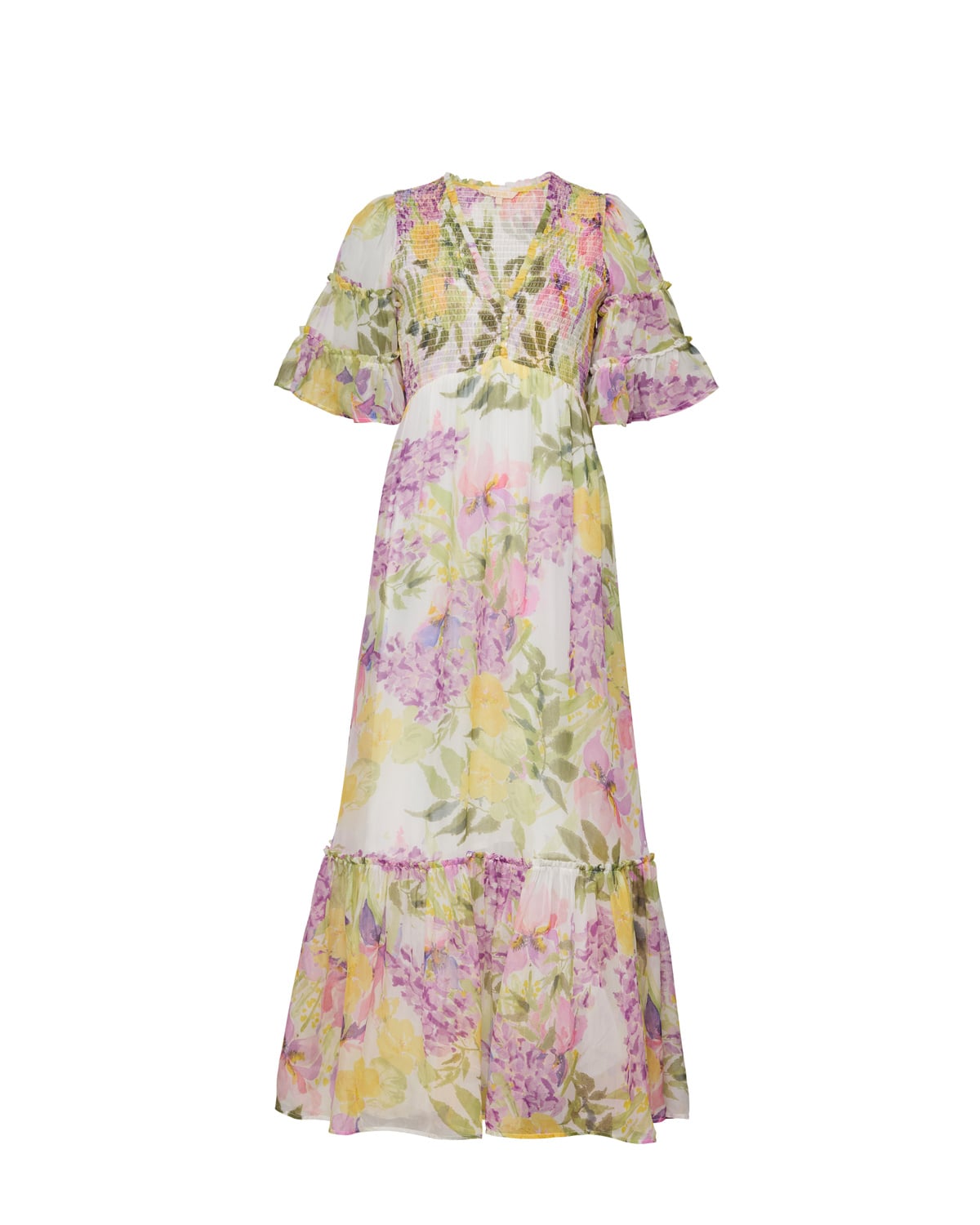 Organza Smocking Dress, Springfield. Image #1