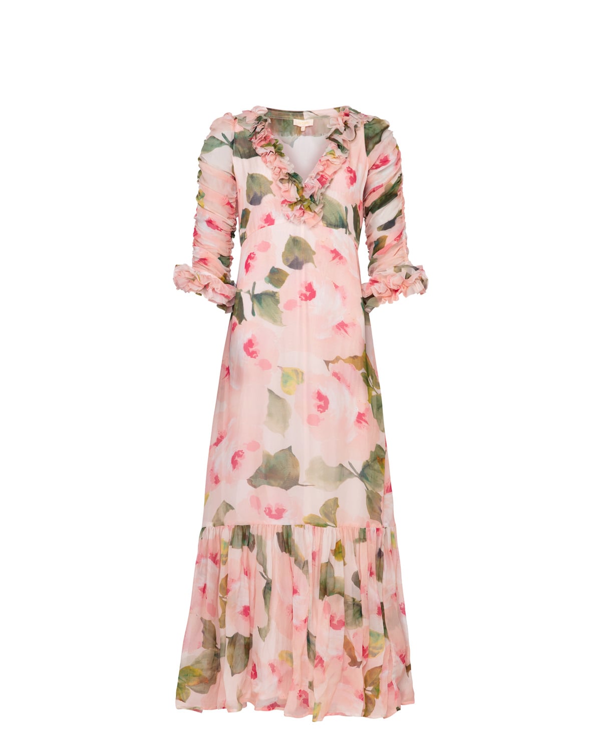 Organza Ruffle Dress, Rosette. Image #1