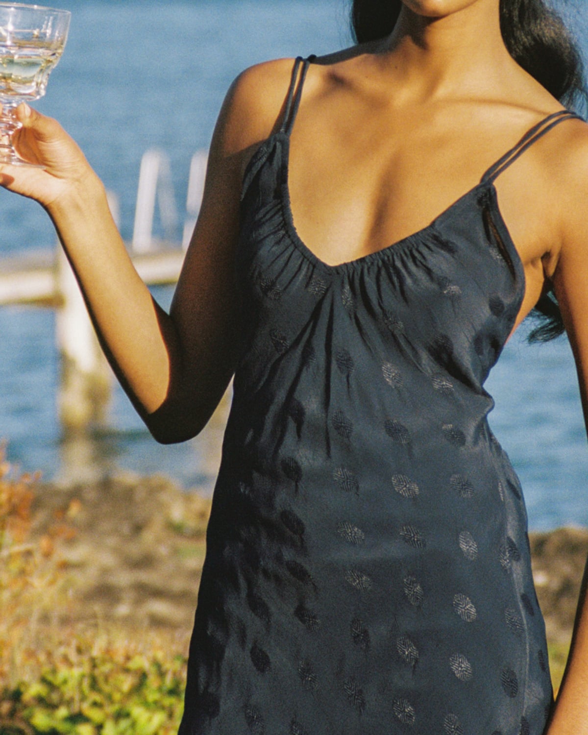 Spring Slip Dress, Marine. Image #1