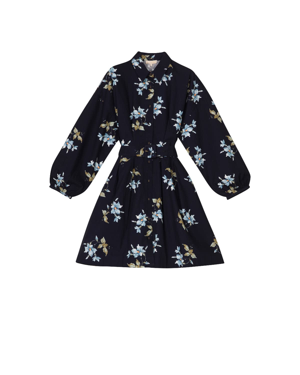 Structured Shirt Dress, Blue Bouquet. Image #5