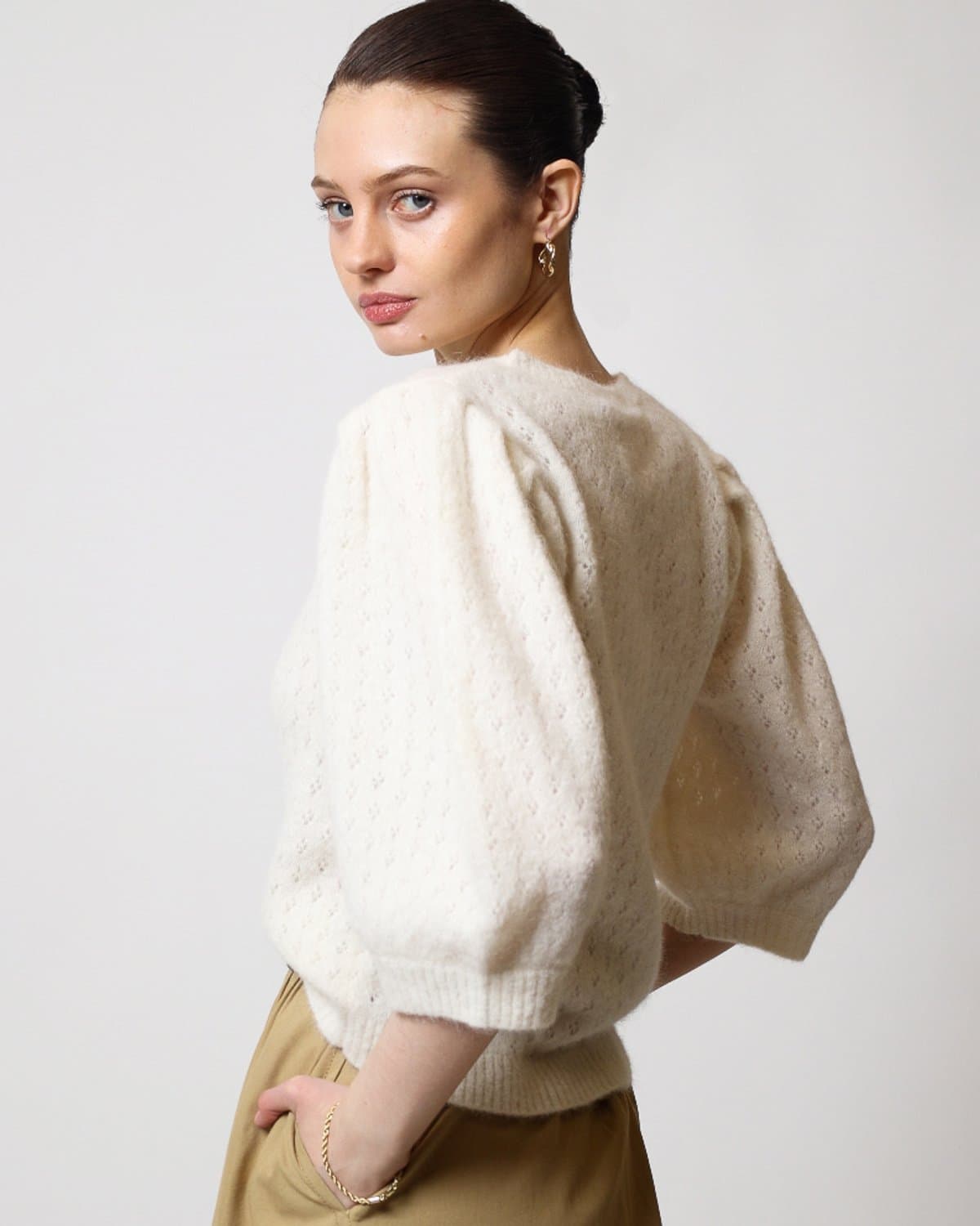 Knit Top, Off White. Image #8