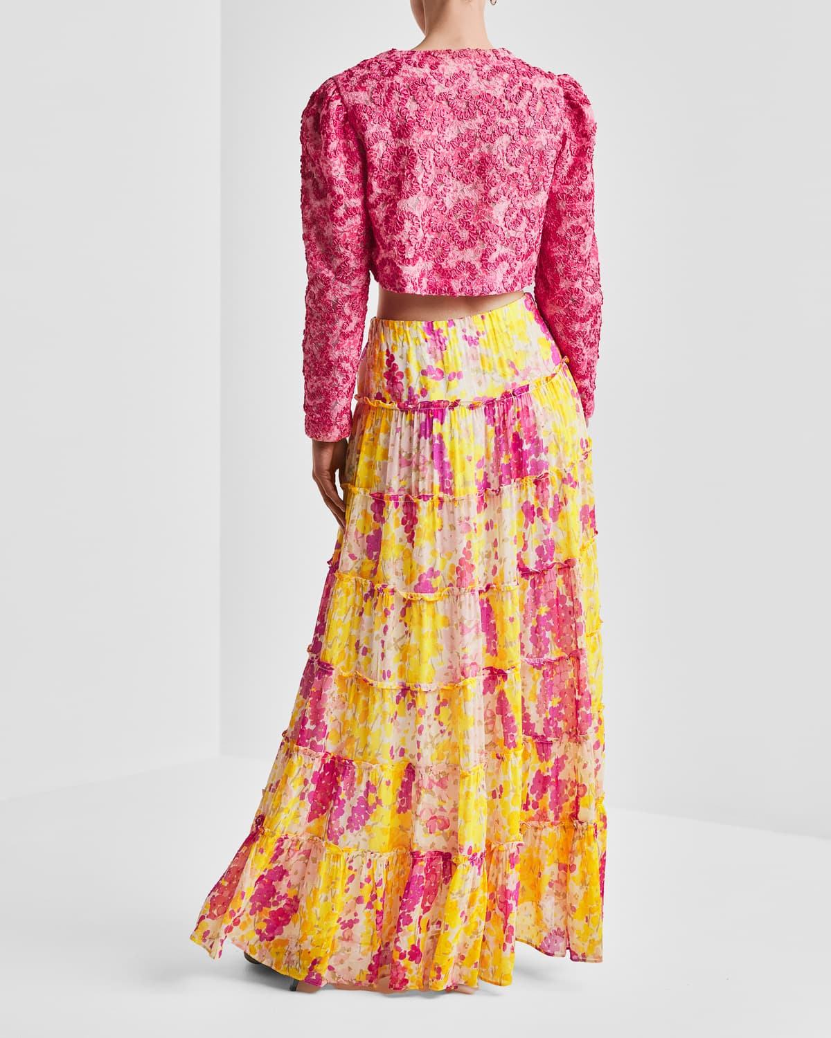 Dotted Georgette Skirt, Poppy. Image #4