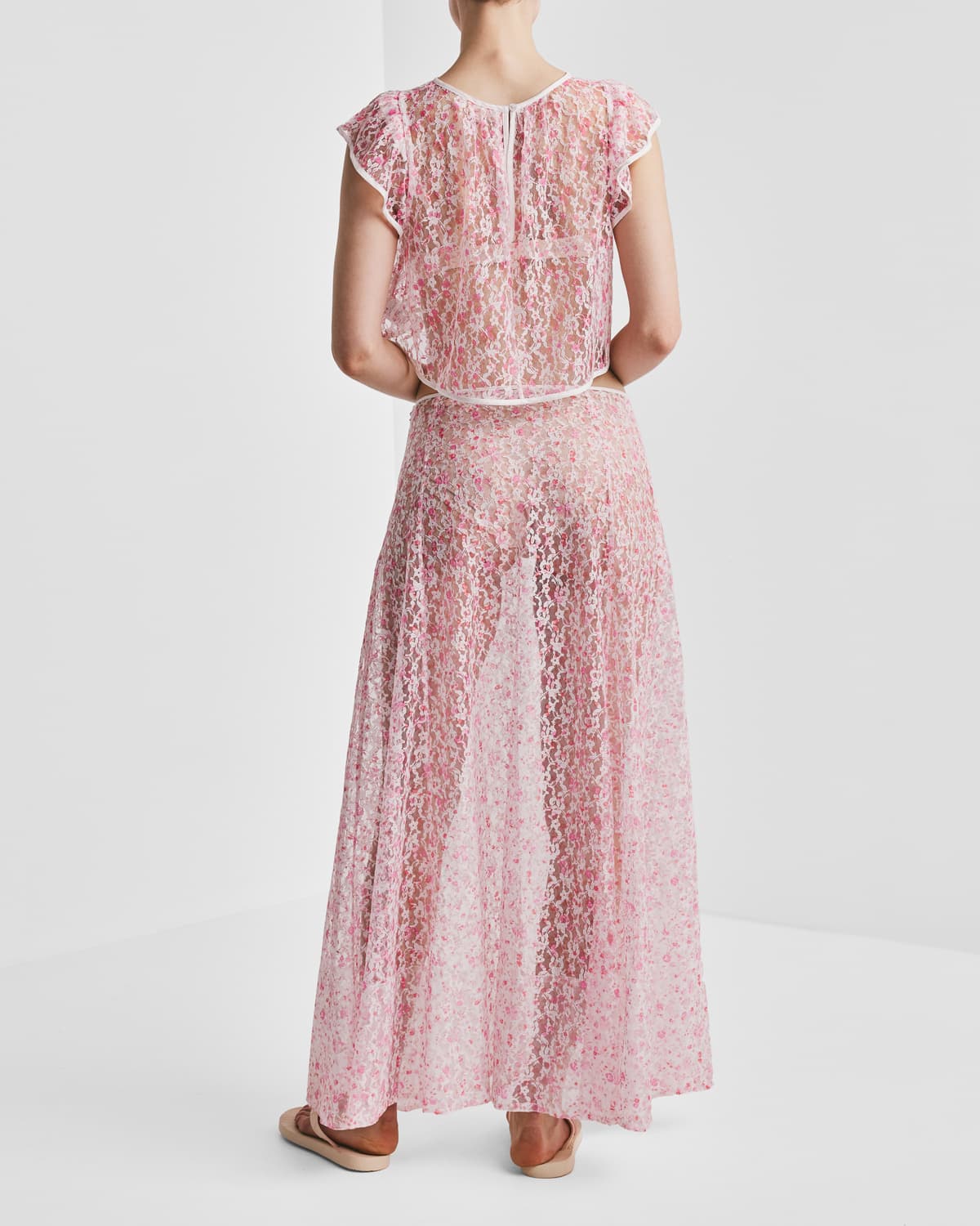 Lace Maxi Skirt, Antique Brass. Image #4