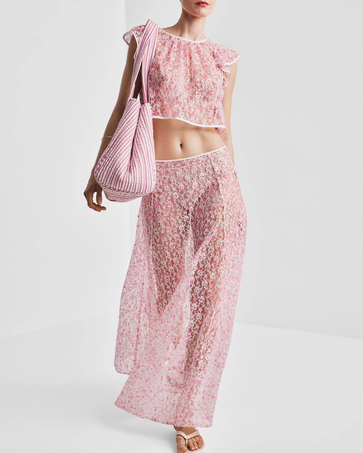 Lace Maxi Skirt, Antique Brass. Image #2