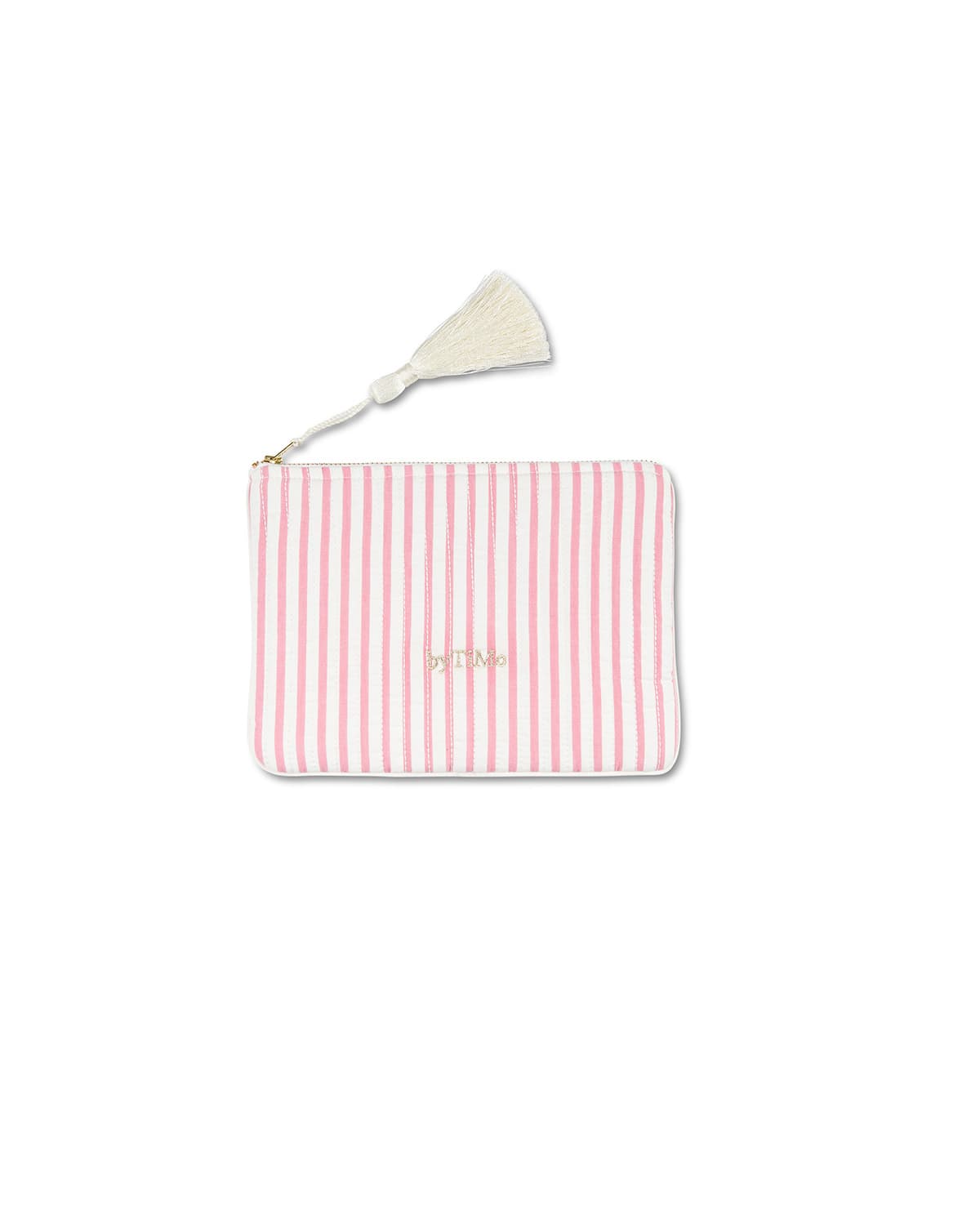 Zipper Pouch, Pink Stripe. Image #1
