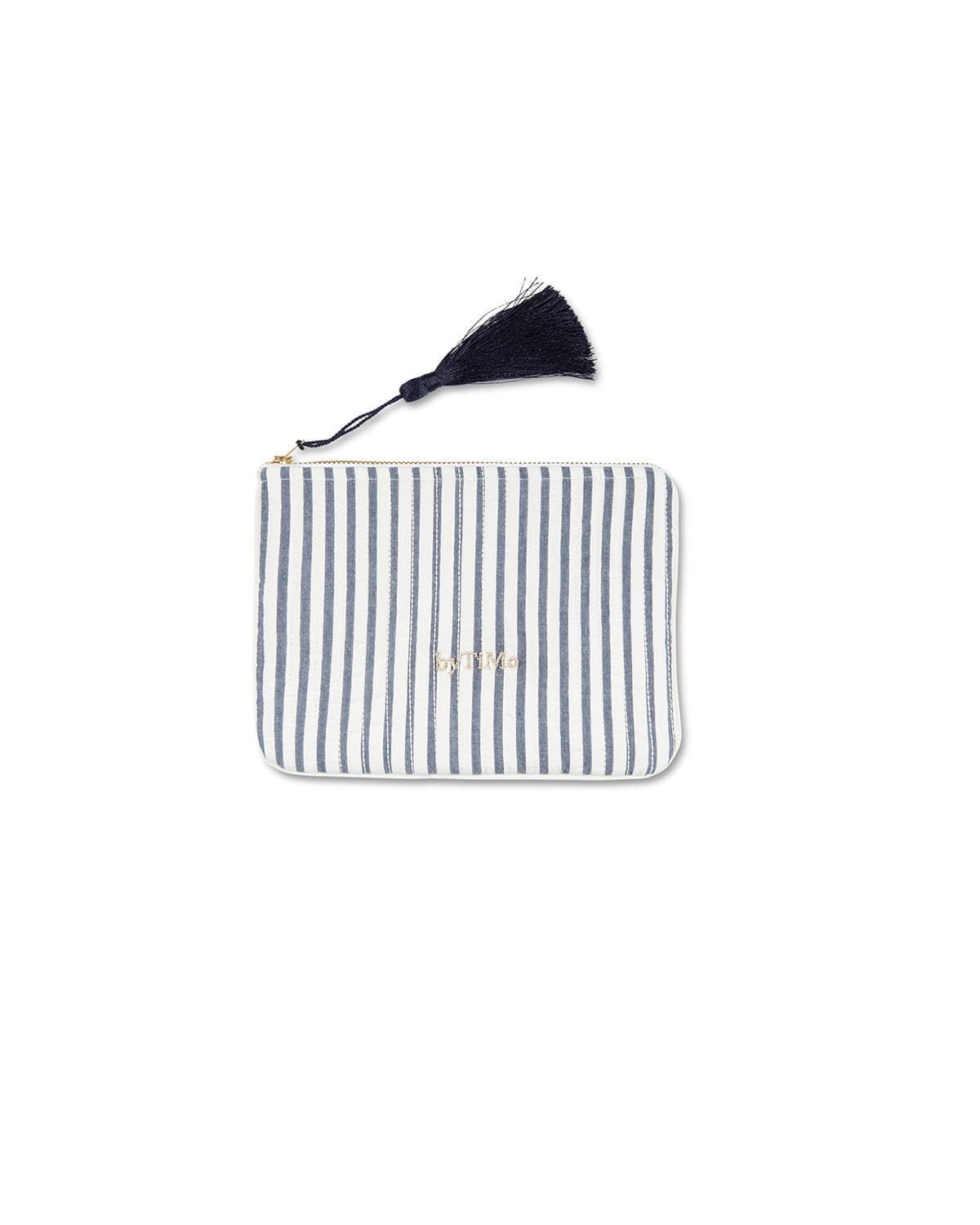 Zipper Pouch, Blue Stripe. Image #1
