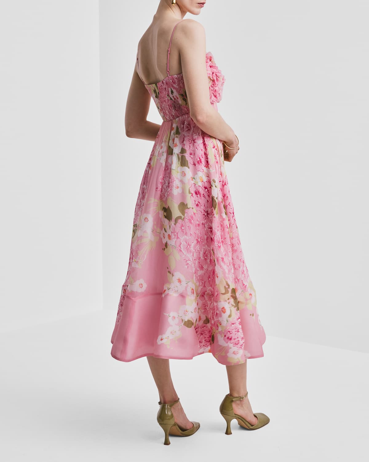 Organza Strap Dress, Cherry Blossom. Image #4