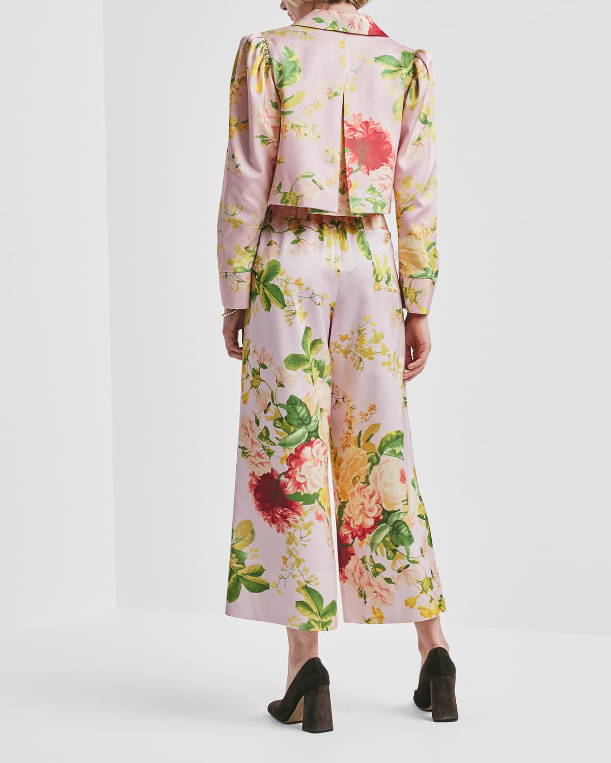 Tailored Satin Jacket, Pink Blossom. Image #3