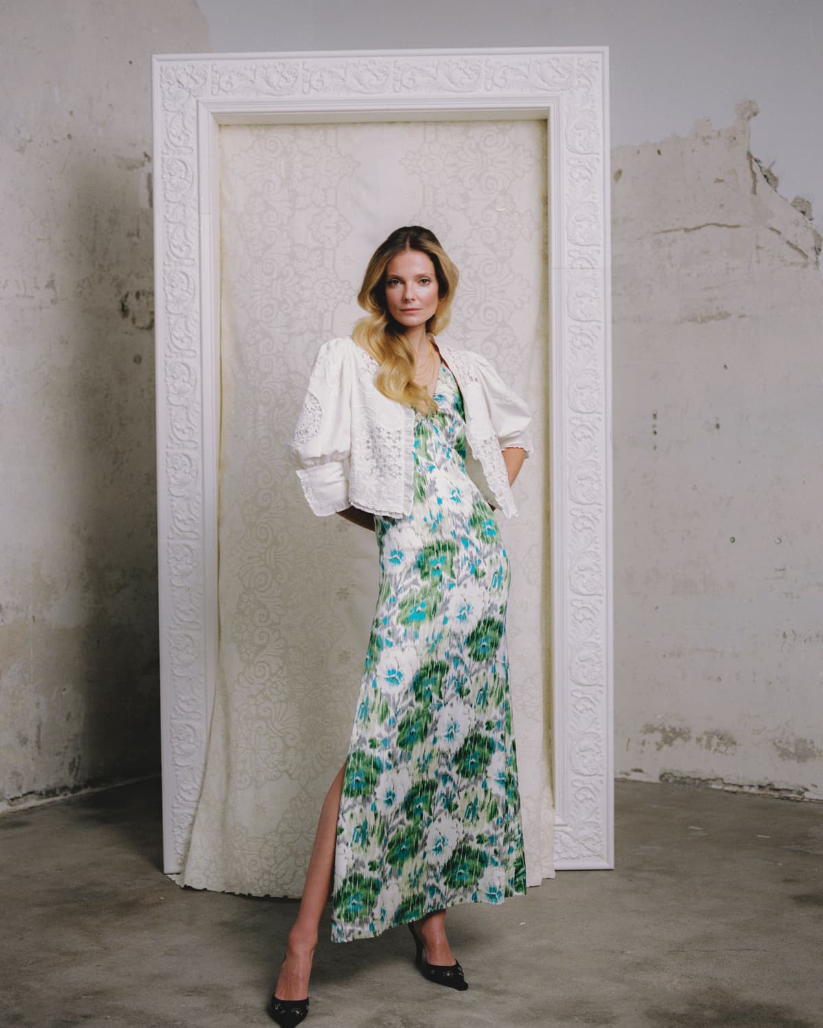 Tailored Satin Strap Dress, Green Bliss. Image #1