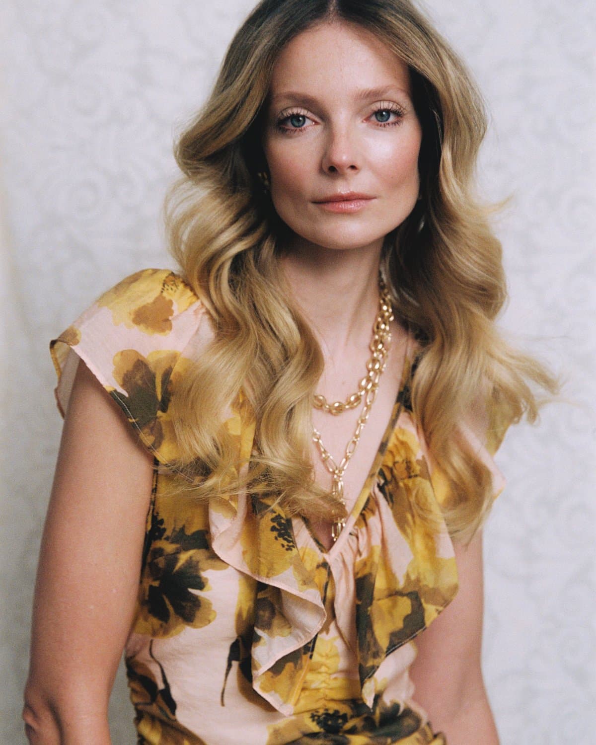 Viscose Ruffle Dress, Peony. Image #2
