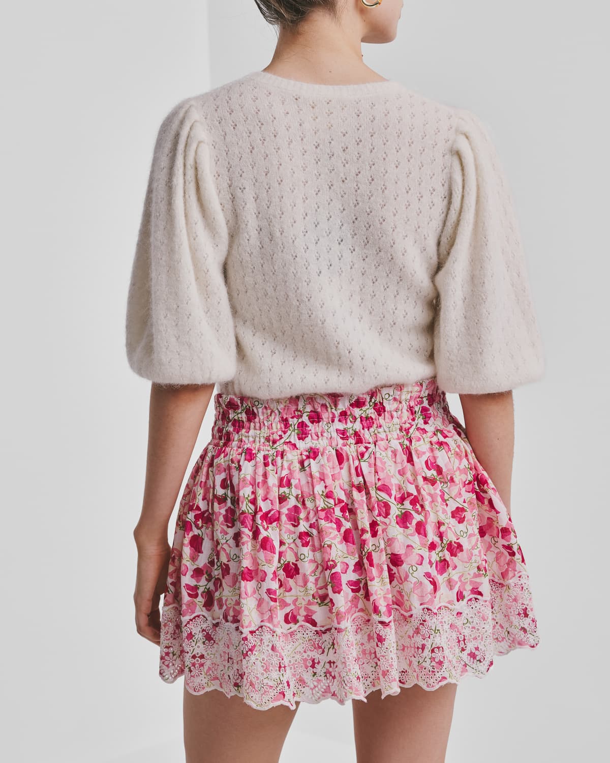 Cotton Slub Mini Skirt, Poppy Field. Image #9
