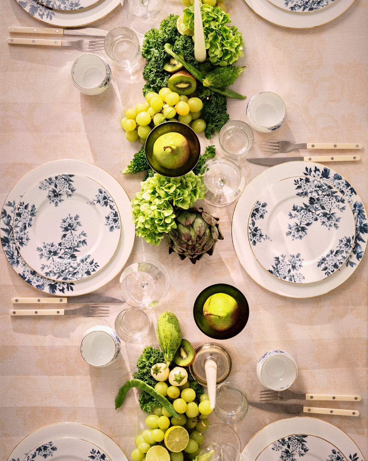 Table Cloth Linen Stripe 140x300, Retro Wallpaper. Image #2