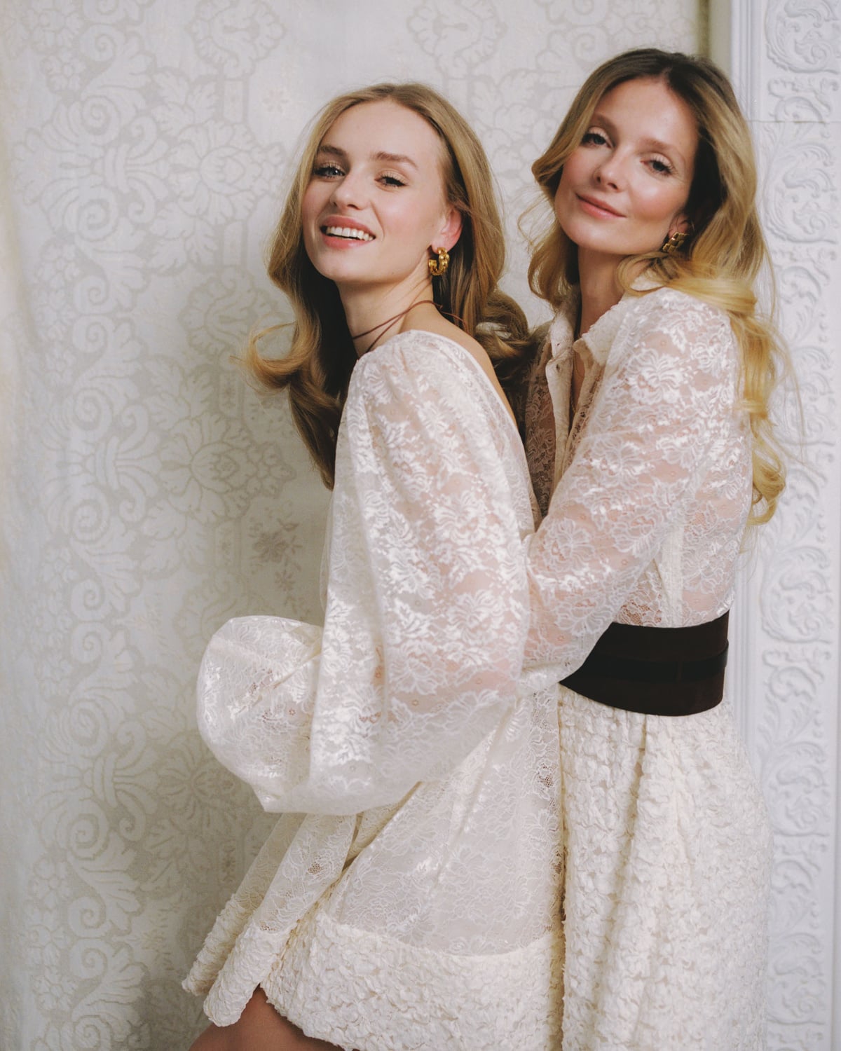 Lace Mini Dress, Vintage White. Image #1