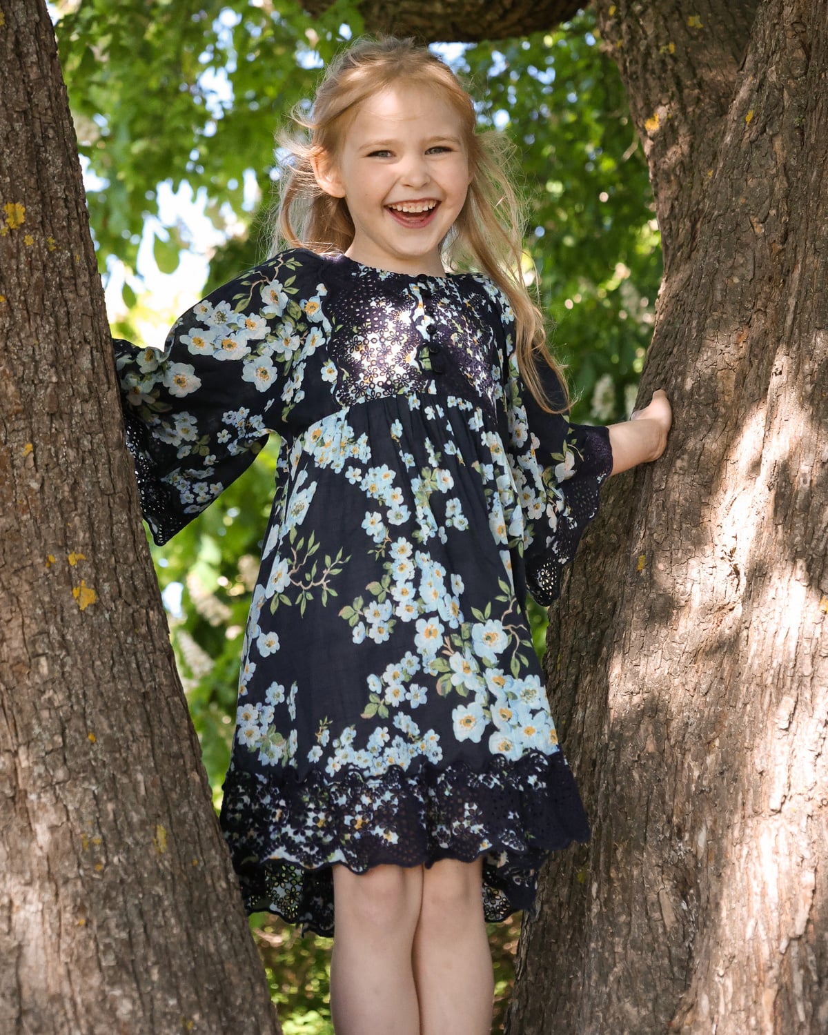 Cotton Slub Shift Dress, Cherry Blossom. Image #2