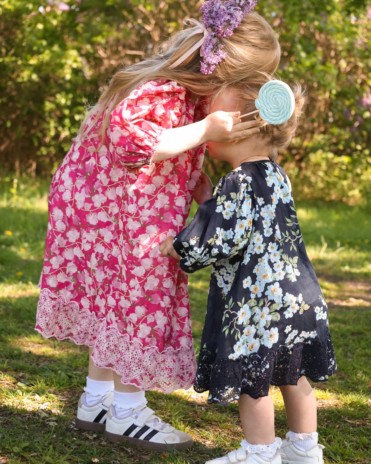 Cotton Slub Puffed Dress, Cherry Blossom. Image #5
