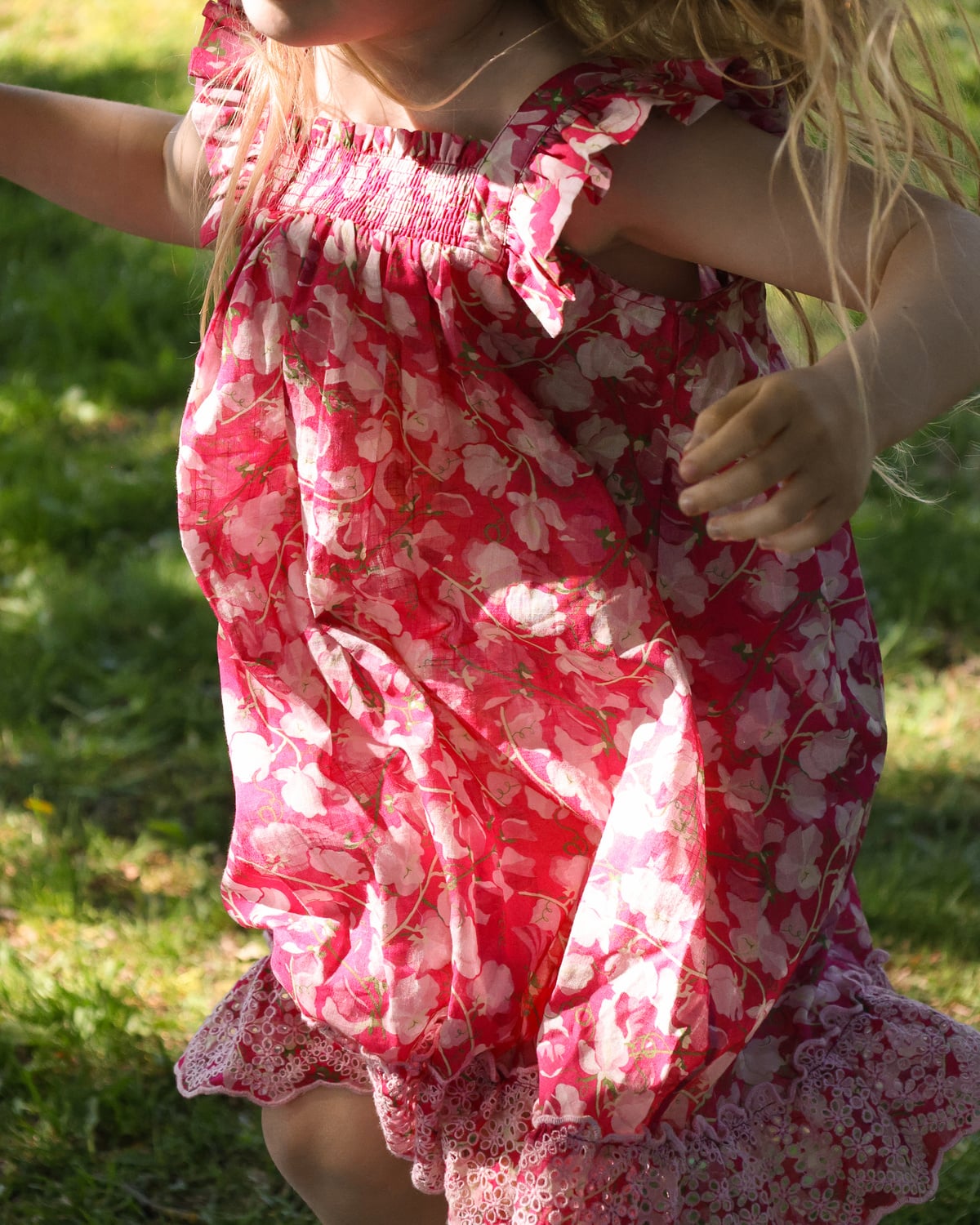 Cotton Slub Strap Dress, Poppy Meadow. Image #6