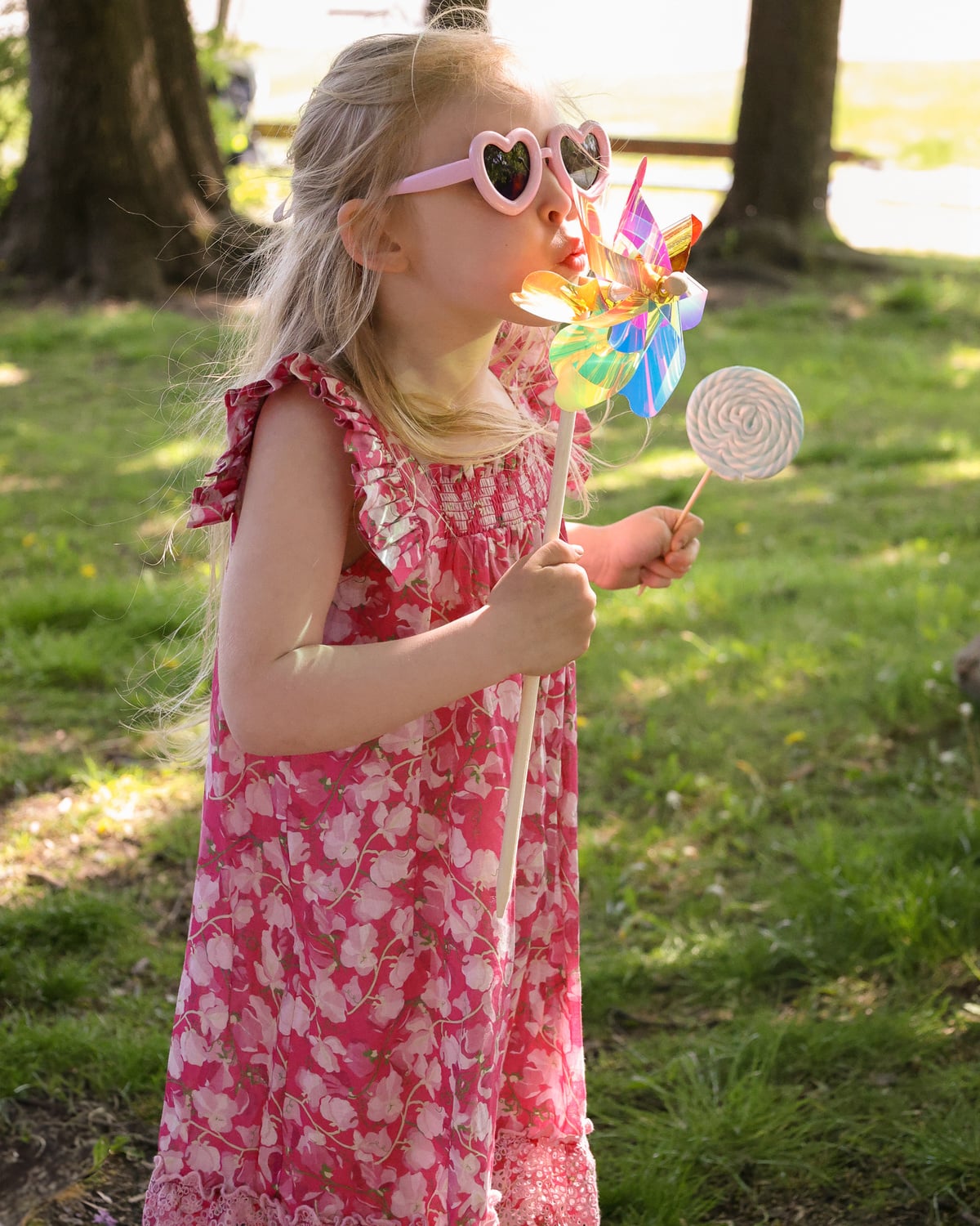 Cotton Slub Strap Dress, Poppy Meadow. Image #2