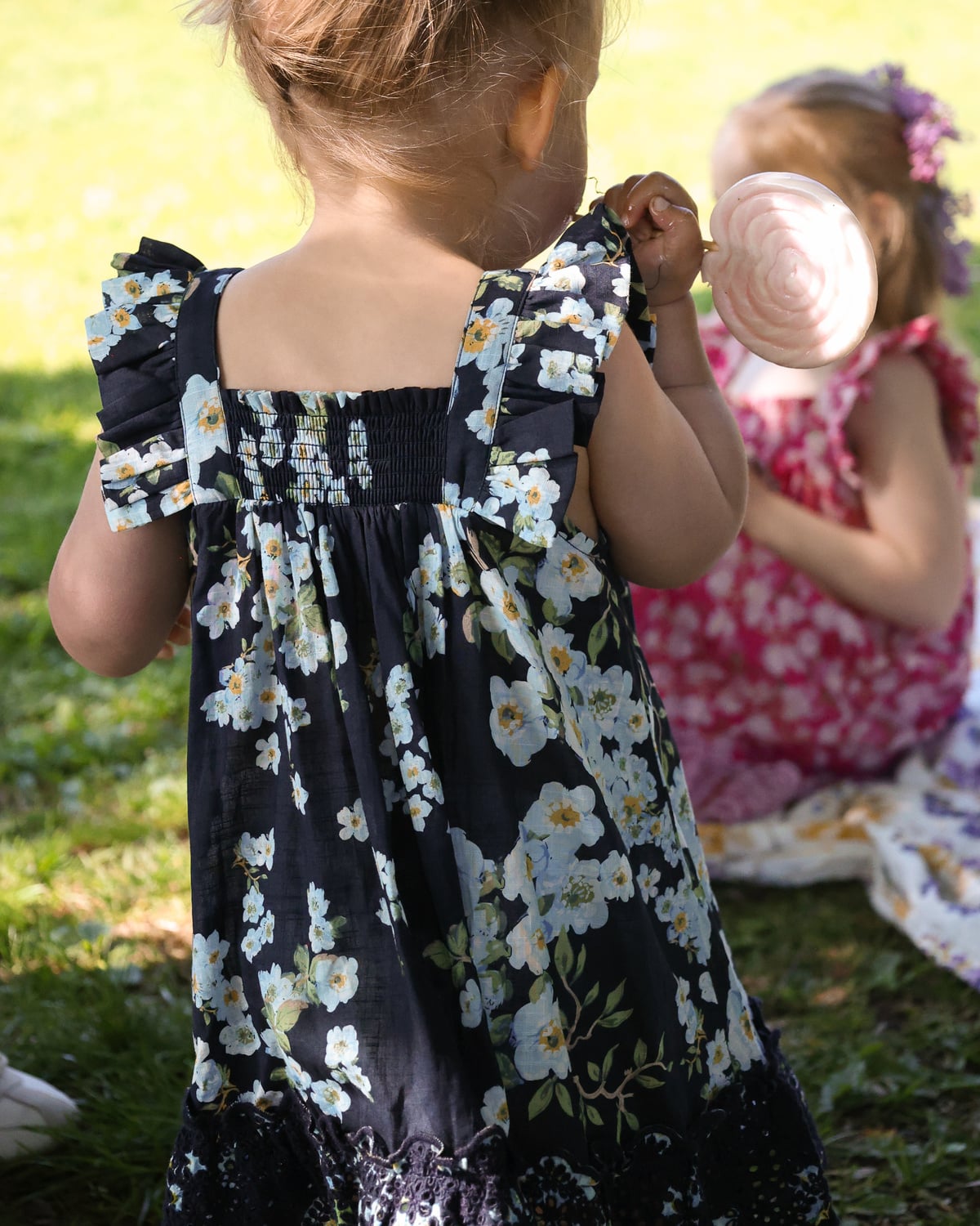 Cotton Slub Strap Dress, Cherry Blossom. Image #4