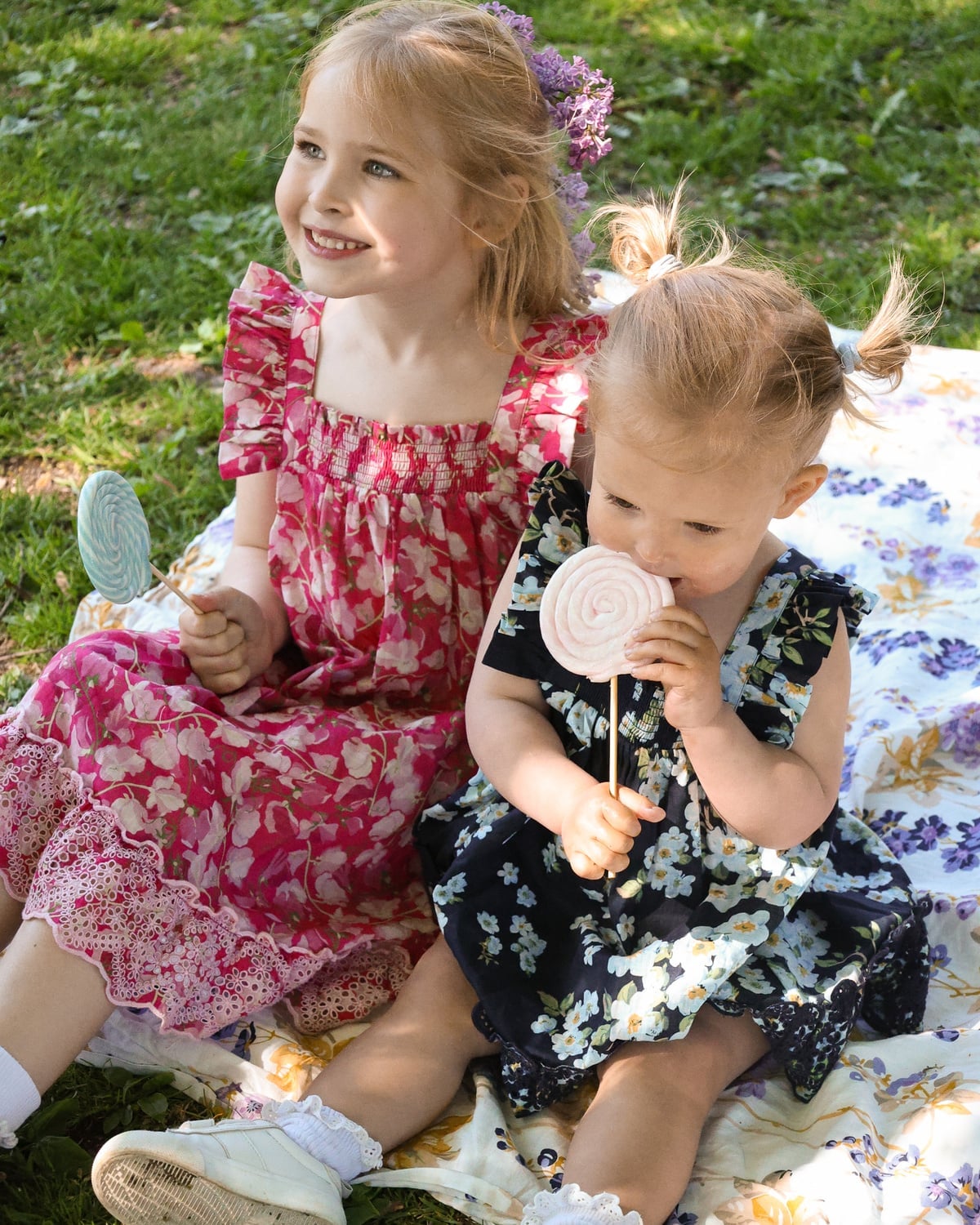 Cotton Slub Strap Dress, Poppy Meadow. Image #3