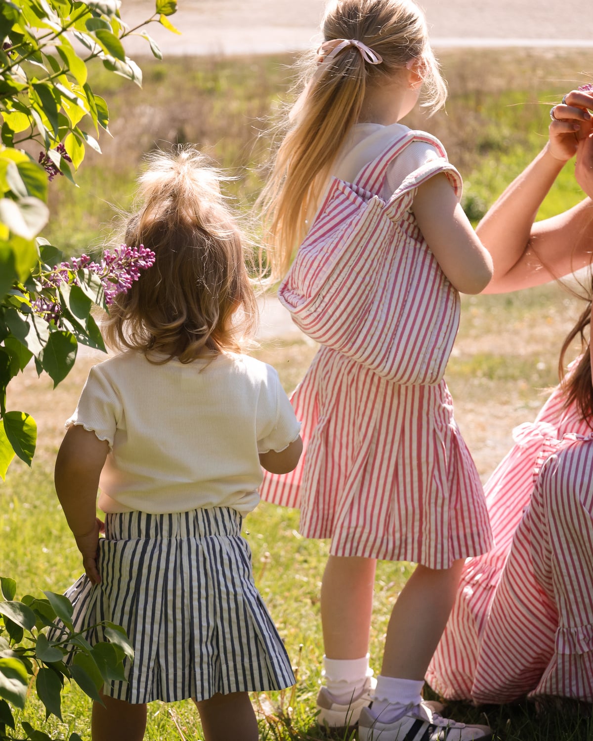 Seersucker Skirt, Blue Stripe. Image #2