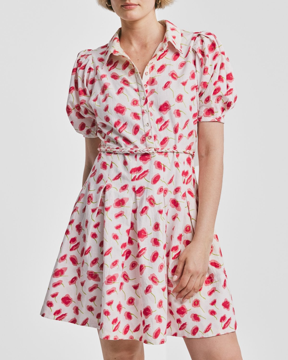 Linen Mini Dress, Romance Petal. Image #1