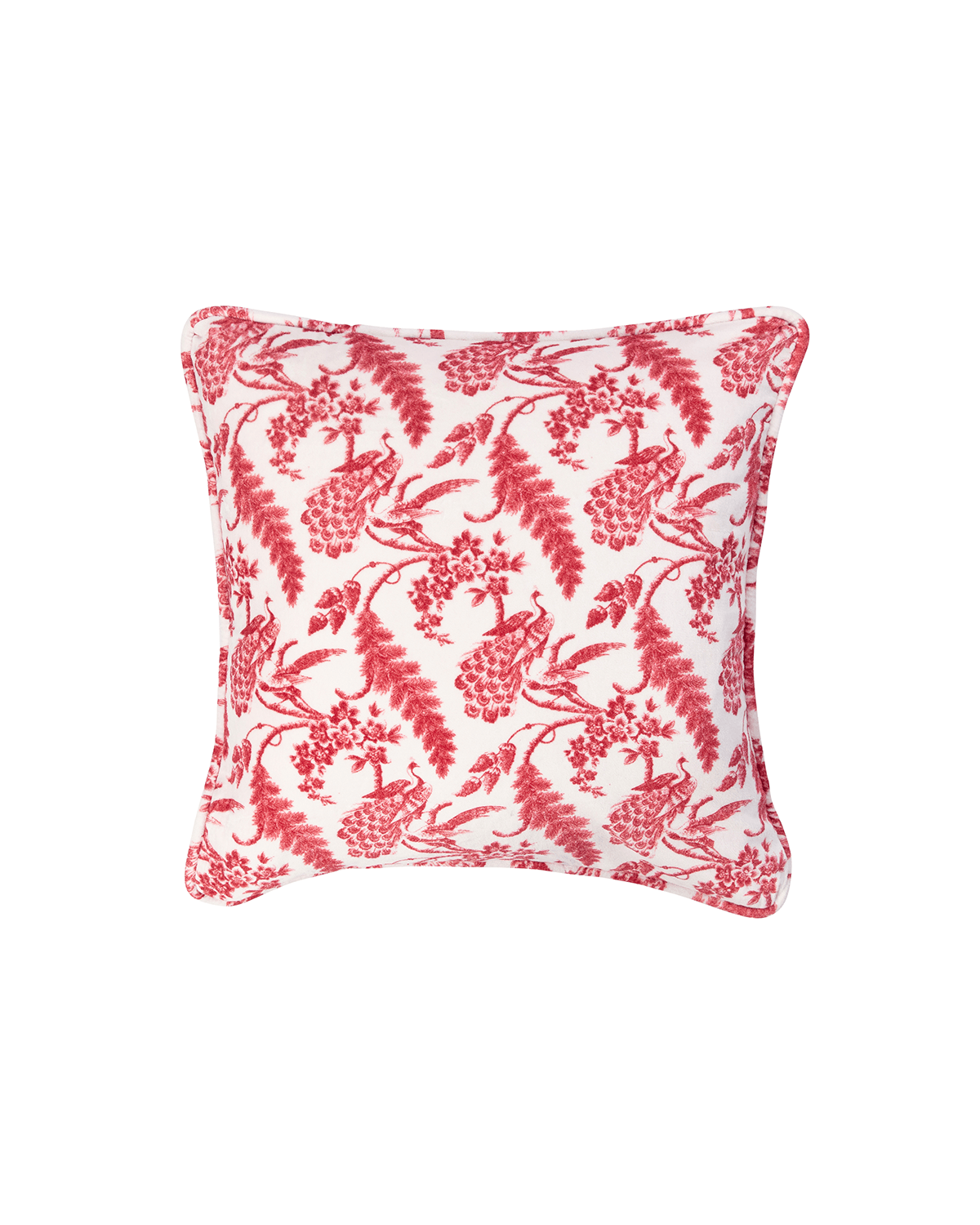 Velvet Cushion Cover 50x50, Vintage Bird. Image #3