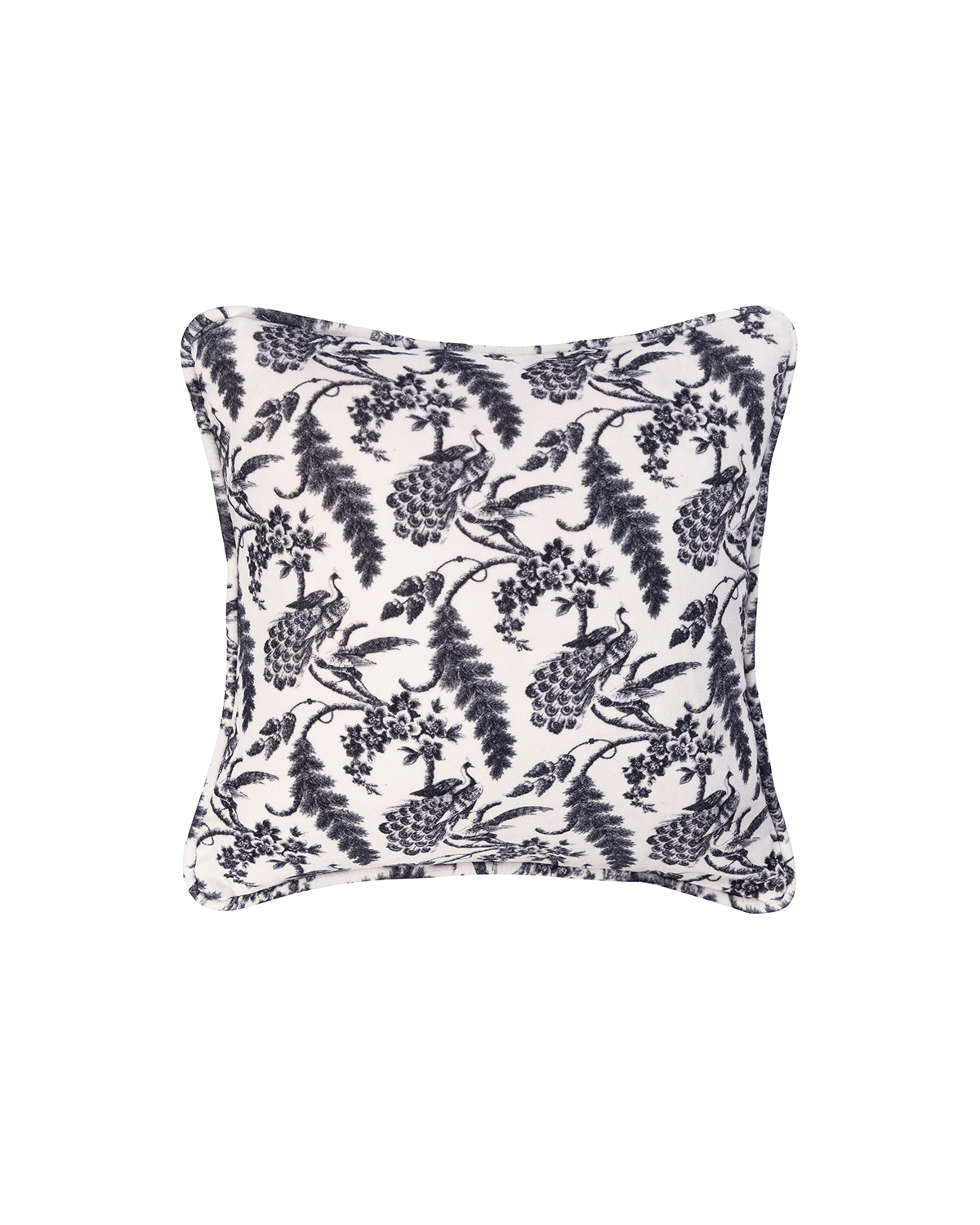 Cushion Cover 50x50 Velvet, Vintage Blue Bird. Image #2