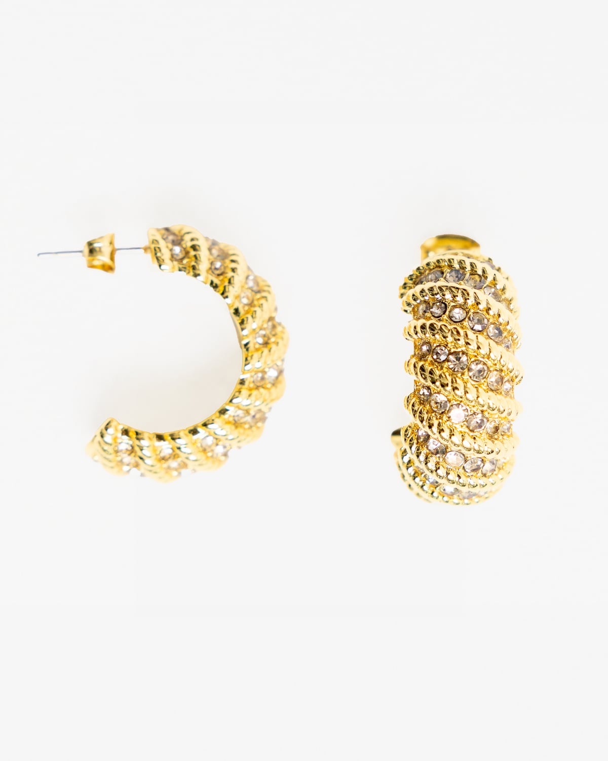 Half Moon Earrings, Gold. Image #5