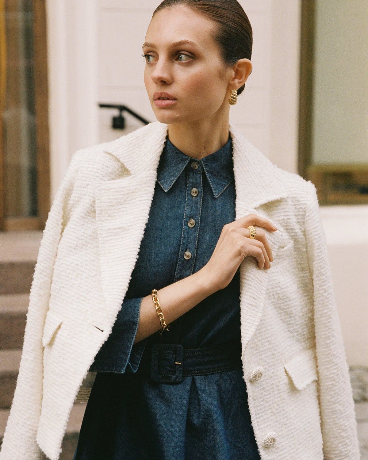 Half Moon Ring, Gold. Image #3