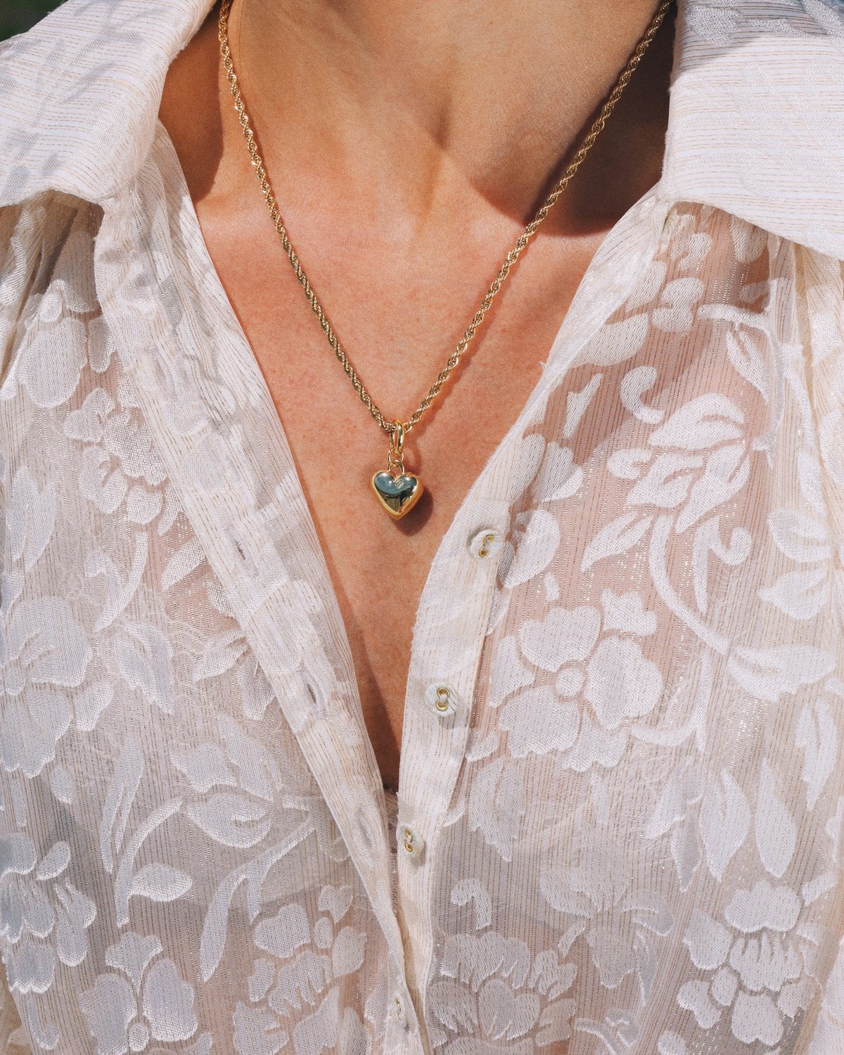 The Gold Heart Charm, Gold. Image #2