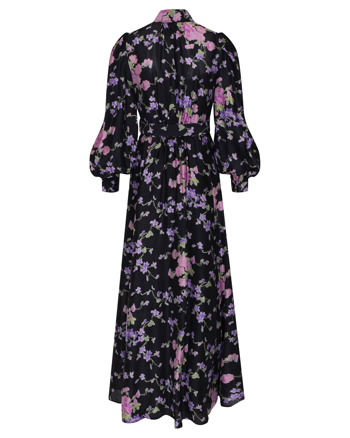 Striped Organza Belt Dress, Midnight Viola. Image #2