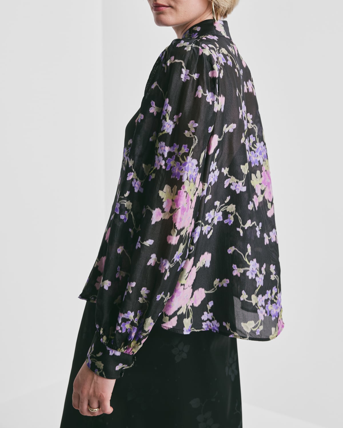 Striped Organza Blouse, Midnight Viola. Image #4