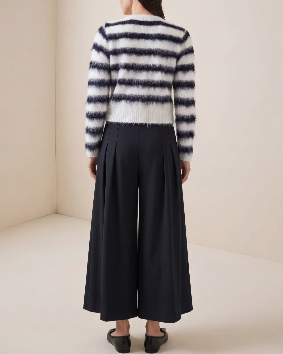 Hairy Knit Jacket, Marine Stripe. Image #3