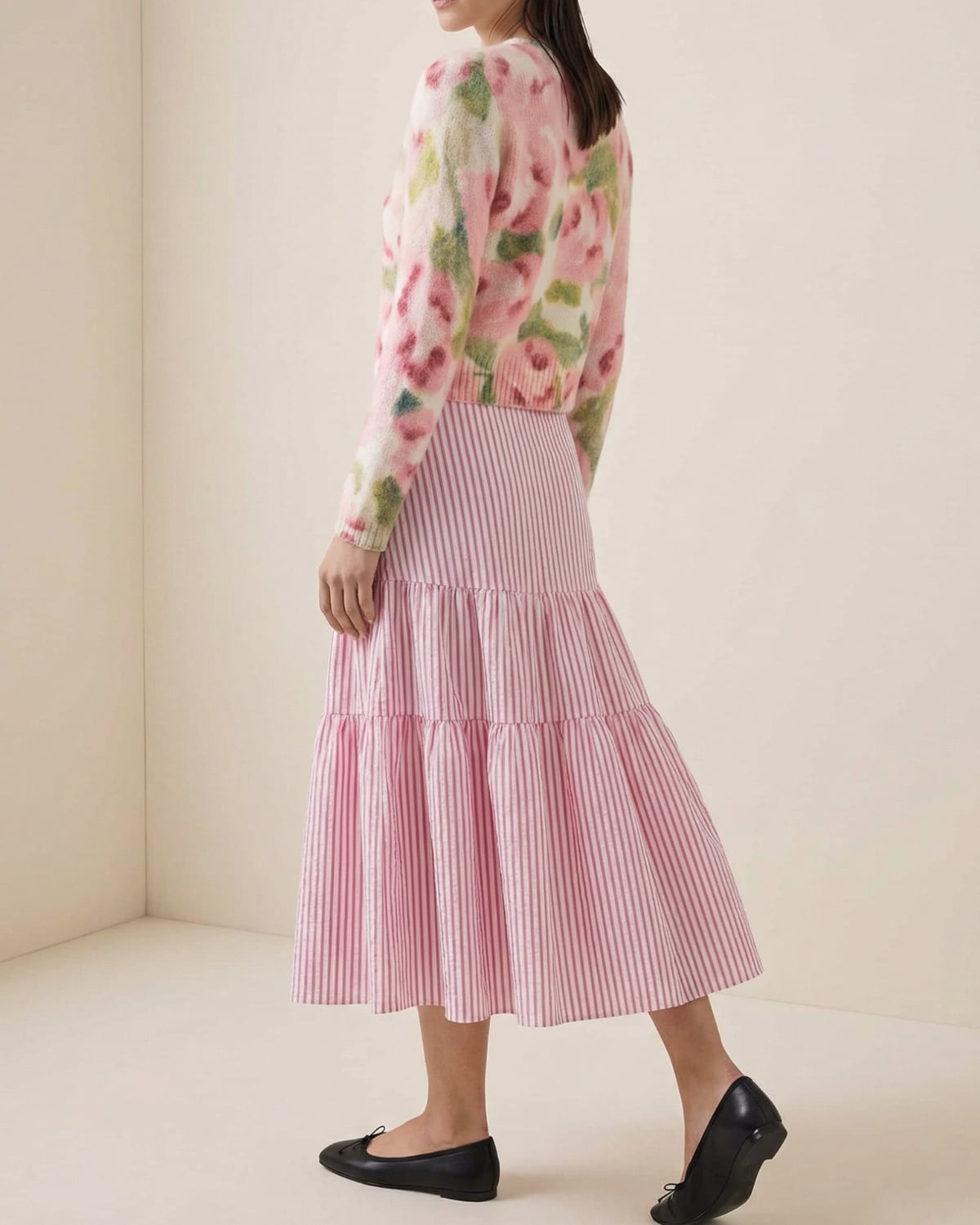 Hairy Knit Jacket, Blush Rose. Image #4