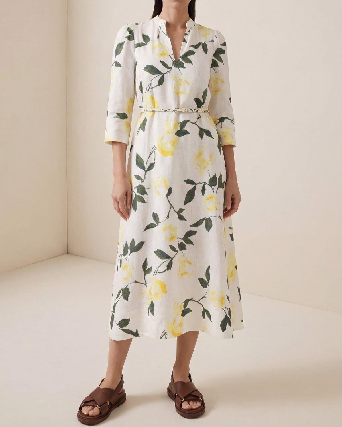 Linen Shift Dress, Sunlight. Image #2