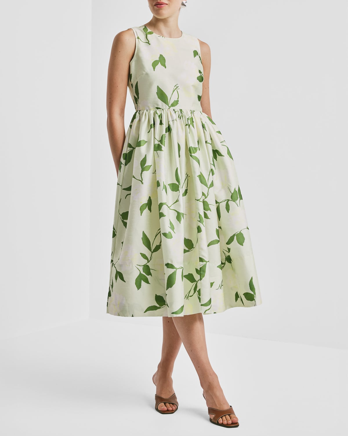 Taffeta Midi Dress, Soft pastel. Image #3