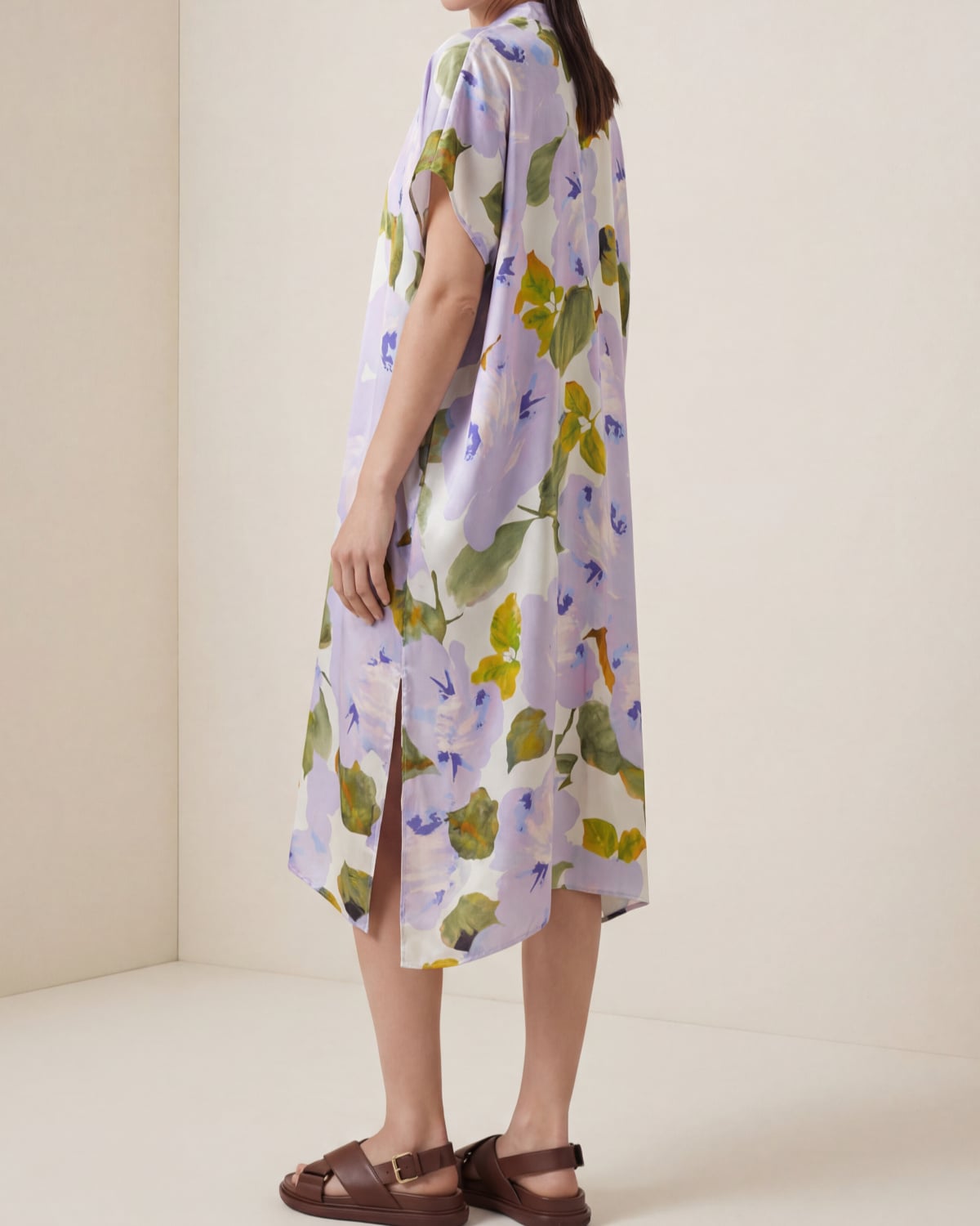 Silk Kaftan, Celeste. Image #3