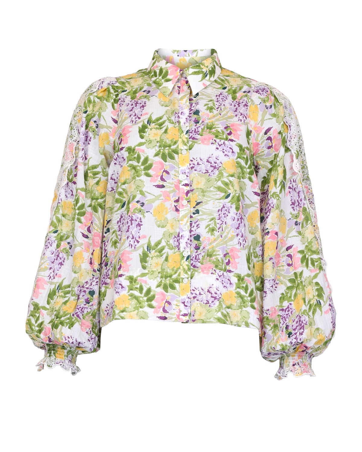 Cotton Slub Shirt, Summer Lilacs. Image #1