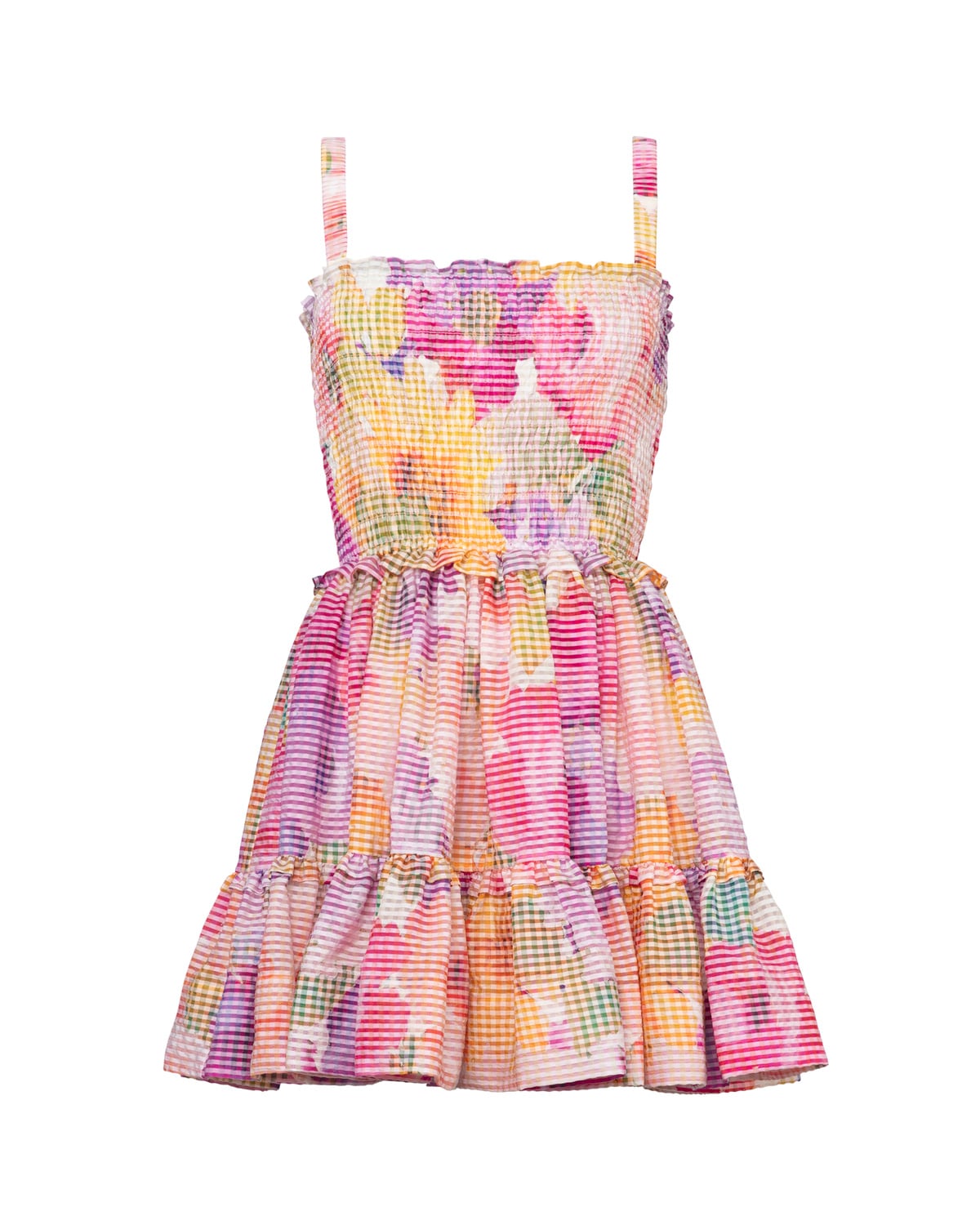 Checks Mini Dress, Confetti. Image #1