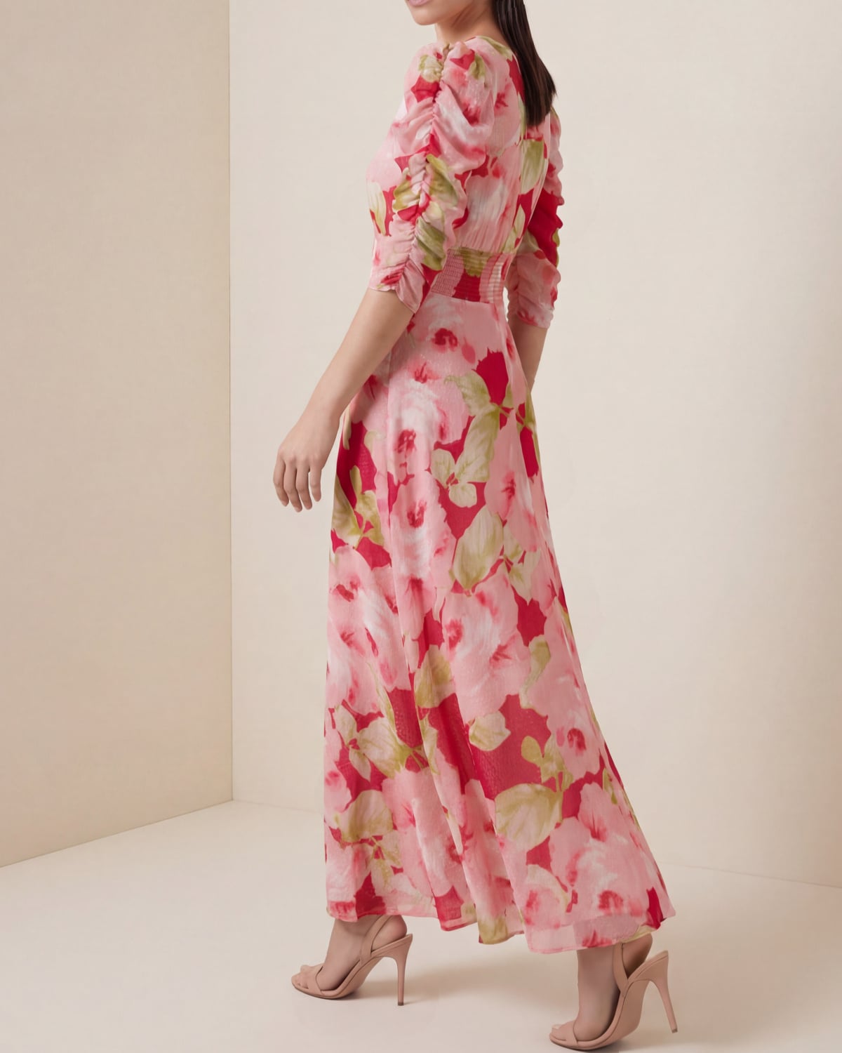 Dotted Georgette Button-Down Dress, Romance. Image #6