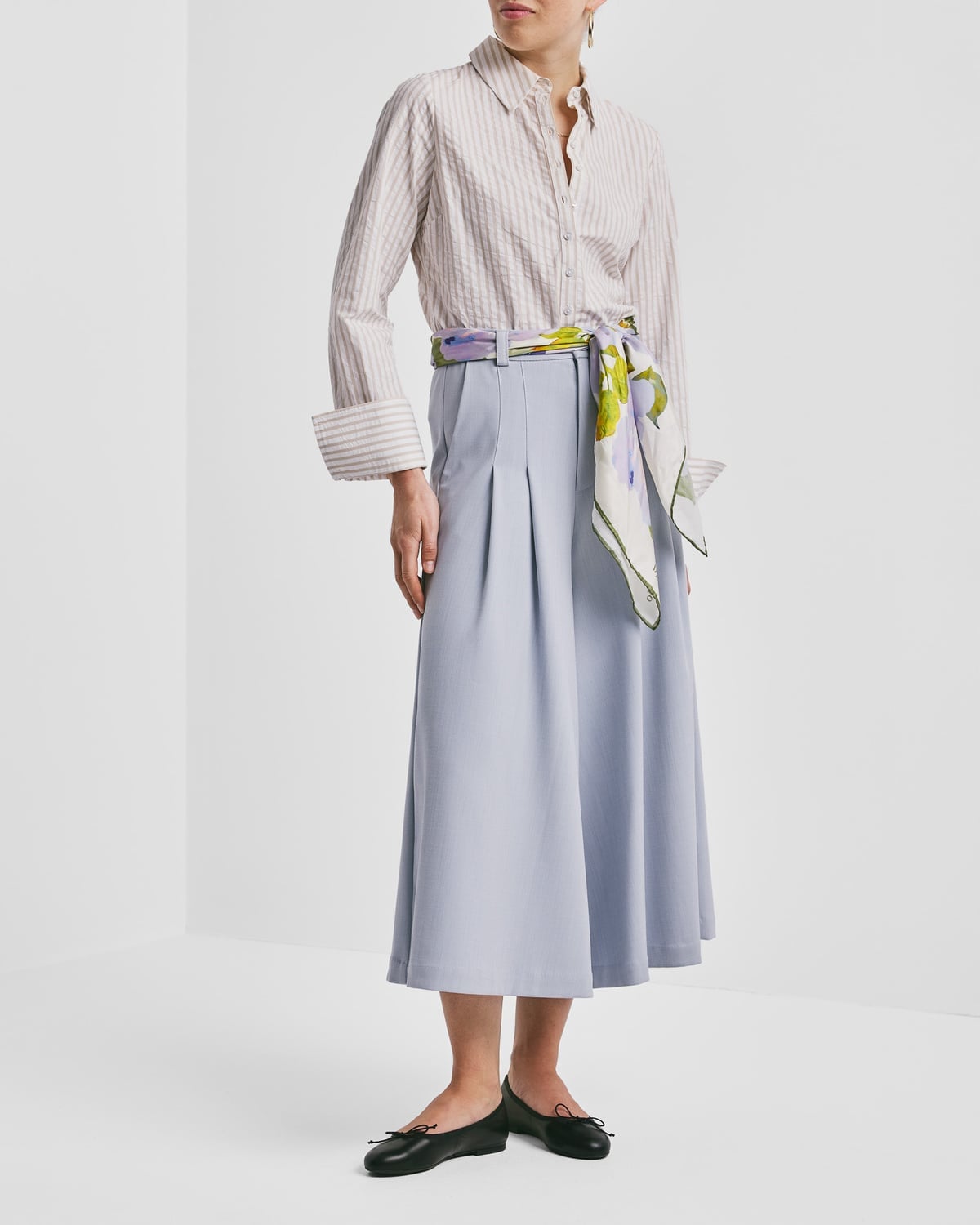 Seersucker Shirt, Khaki Stripe. Image #2