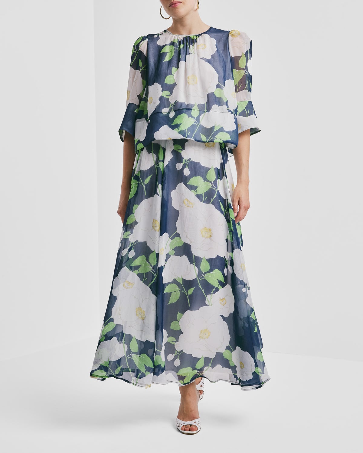 Organza Maxi Skirt, Flower Garden. Image #1