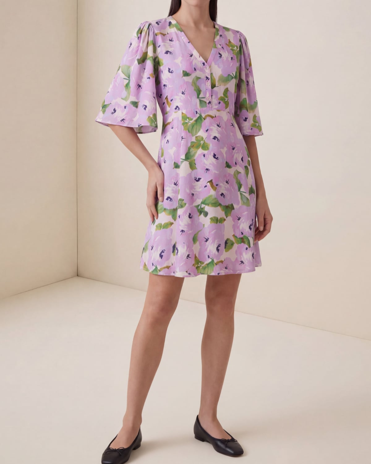 Spring V-Neck Dress, Delicate. Image #2