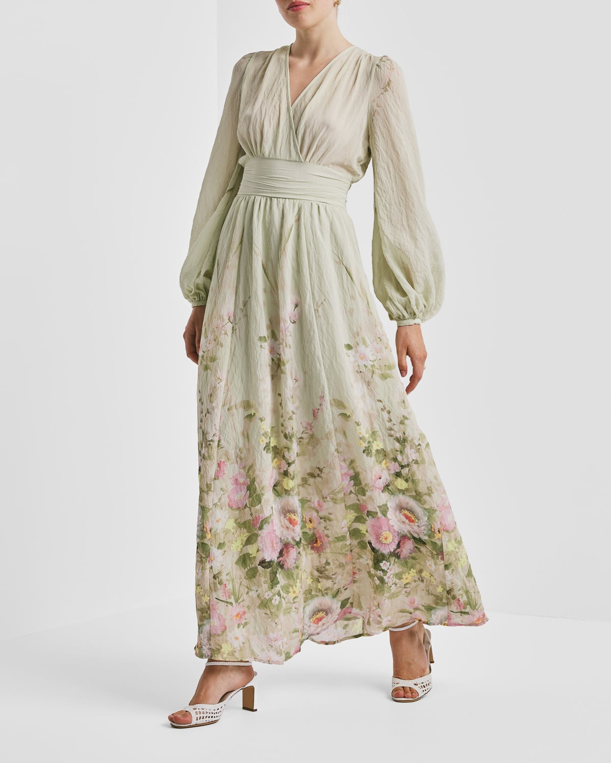 Viscose V-Neck Dress, Growing Garden. Image #2