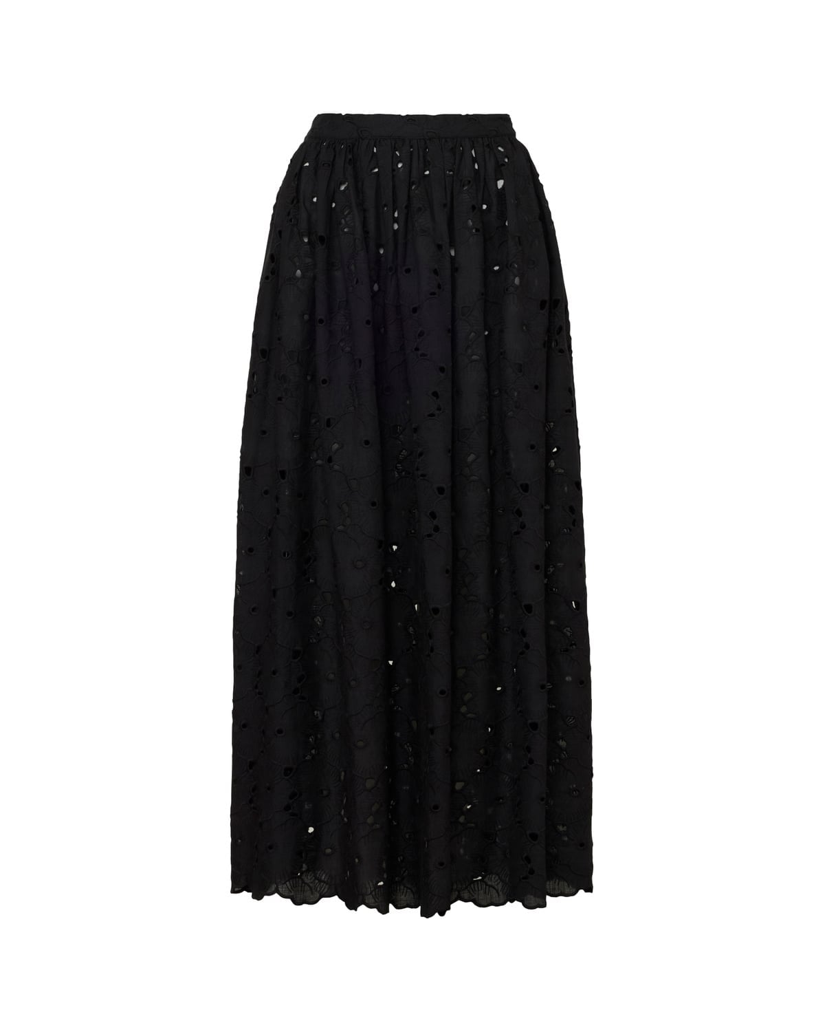 Broderie Anglaise Skirt, Black. Image #1