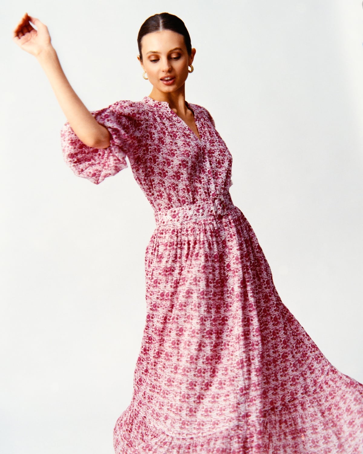 Twisted Midi Dress, Wildflowers. Image #2