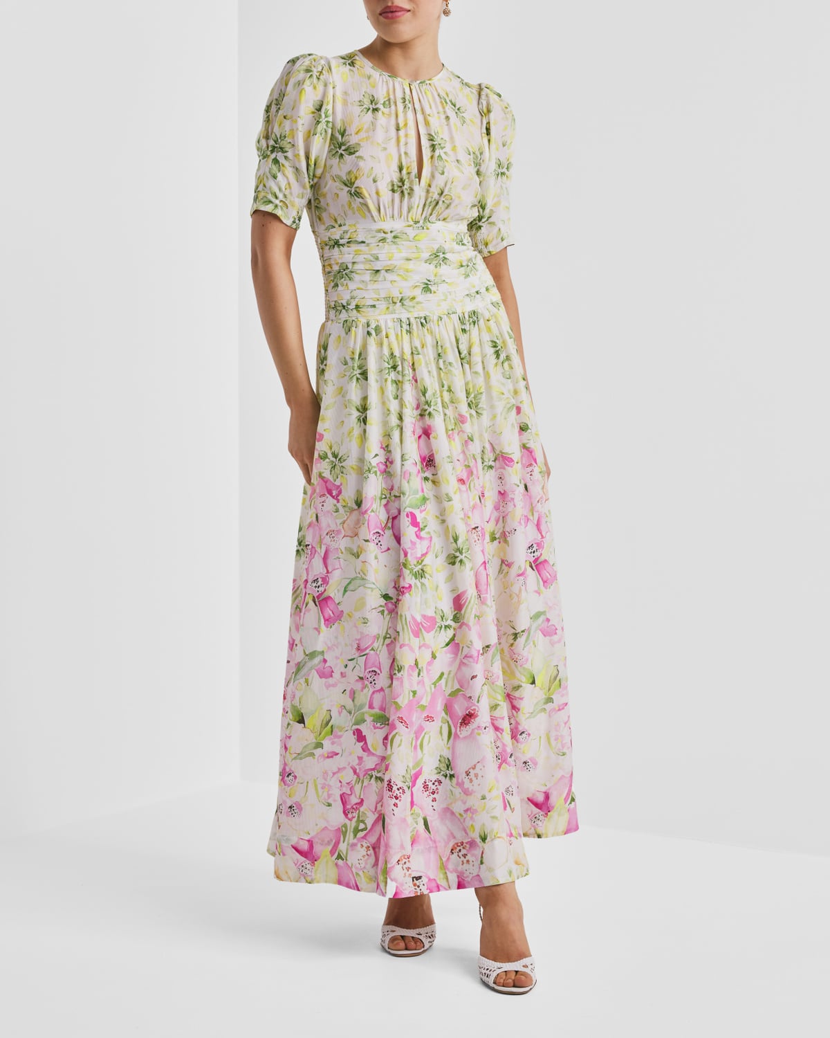 Organza Maxi Dress, Flower Oasis. Image #3