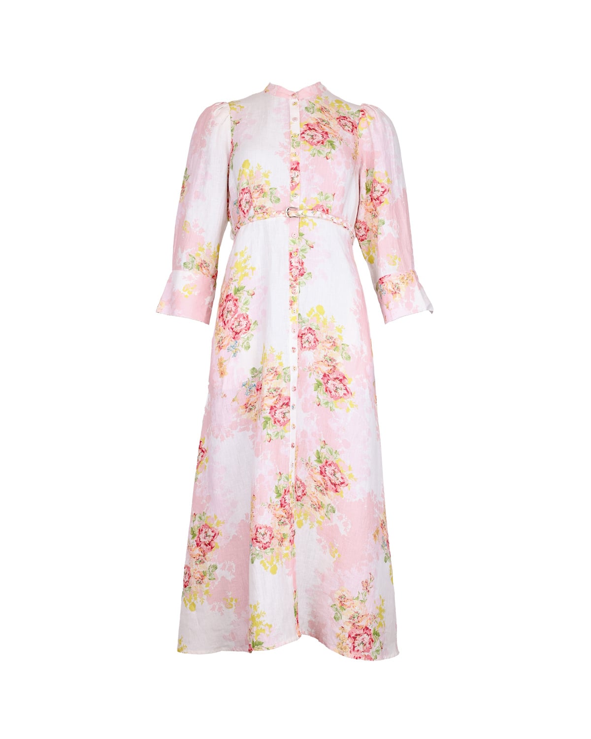 Linen Button-Down Dress, Rose Amore. Image #1