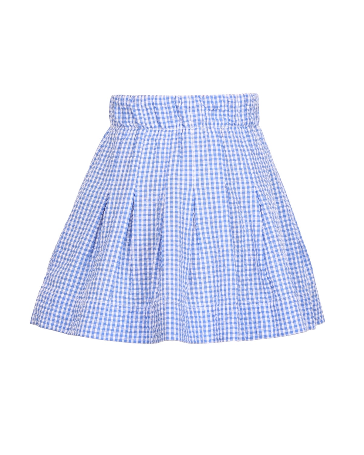 Seersucker Skirt, Blue Checks. Image #2