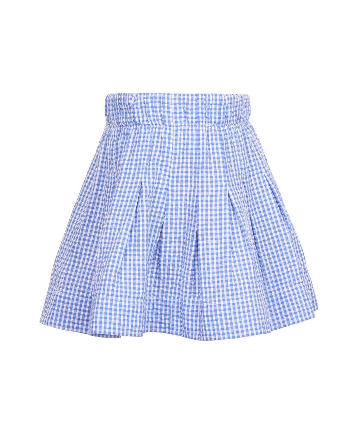 Seersucker Skirt, Blue Checks. Image #1